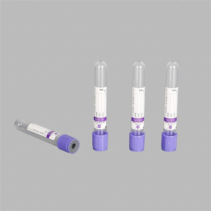 Vacuum Blood Collection Tube Purple Top PET/Glass Tube With EDTA